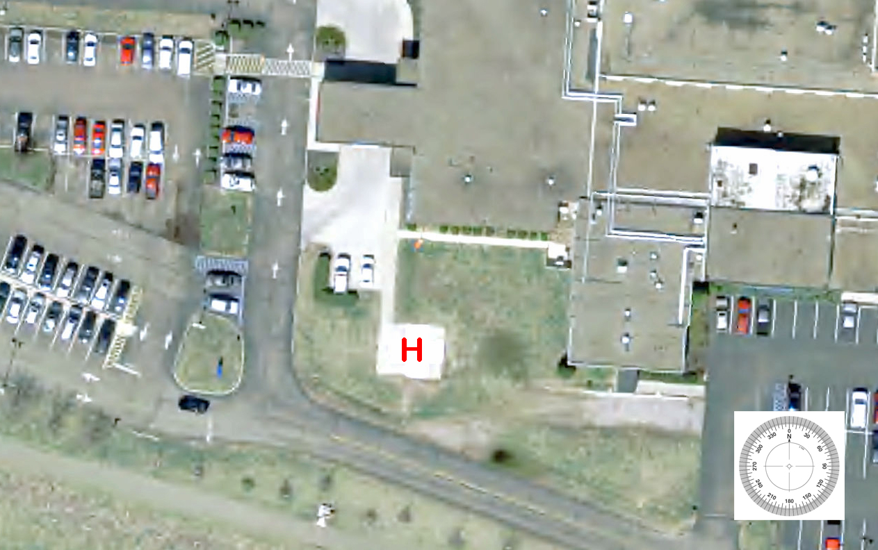 OH23 O'Bleness Memorial Hospital Heliport Closeup SkyVector